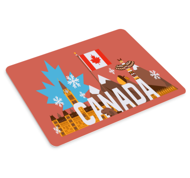 Tapis de souris carte du monde symbolisme canadien - TenStickers