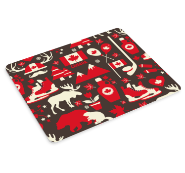 Tapis de souris carte du monde collection symboles canadiens - TenStickers
