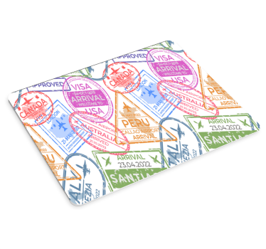 Tapis de souris original motif timbres de voyage - TenStickers