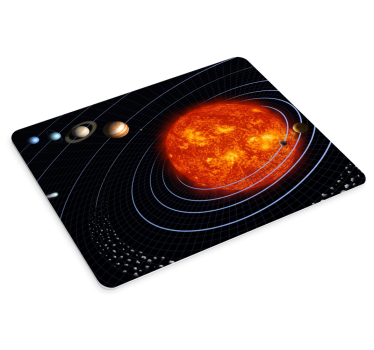Tapis de souris carte du monde visualisation système solaire - TenStickers
