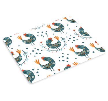 Tapis de souris motif coqs fleuris charmants - TenStickers