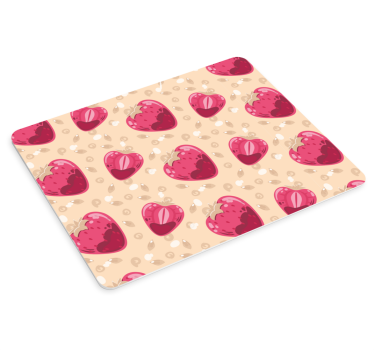 Tapis de souris motif cœurs de fraises mignons - TenStickers