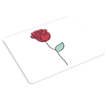 Tapis de souris original Écusson floral stylisé - TenStickers