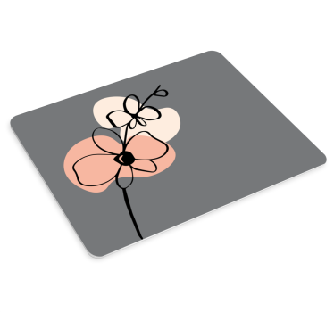 Tapis de souris original design floral minimaliste - TenStickers
