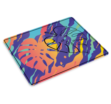 Tapis de souris motif feuilles vibrantes - TenStickers