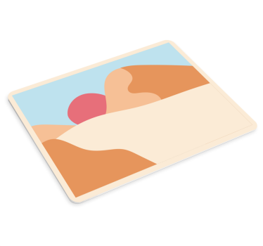 Tapis de souris original teintes de montagnes abstraites - TenStickers