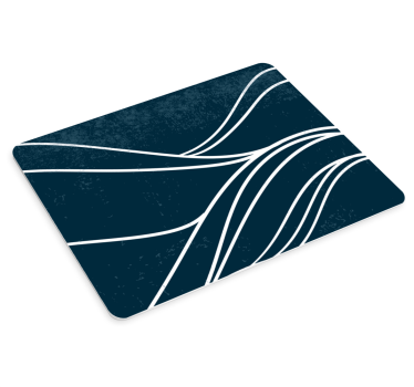 Tapis de souris motif vagues blanches élégantes - TenStickers