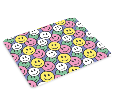 Tapis de souris motif visages souriants colorés - TenStickers