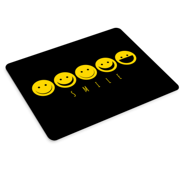 Tapis de souris citation collection emoji sourire - TenStickers
