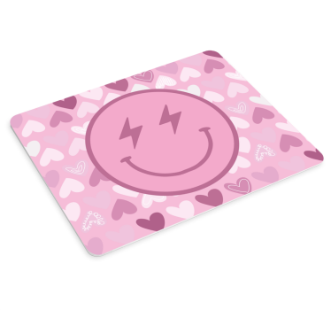 Tapis de souris original motif cœurs souriants - TenStickers