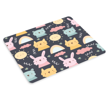 Tapis de souris animé motif animal mignon - TenStickers