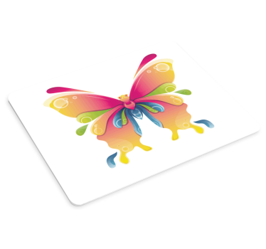 Tapis de souris original symbole de papillon rayonnant - TenStickers