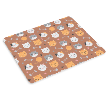 Tapis de souris original visages de félins adorables - TenStickers