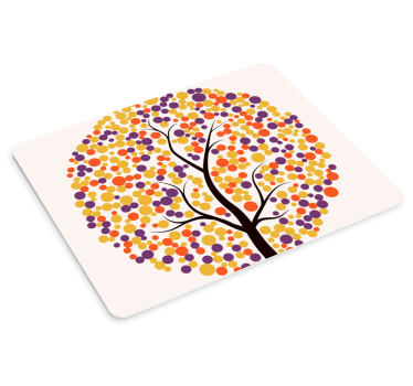 Tapis de souris original art d'arbre coloré - TenStickers