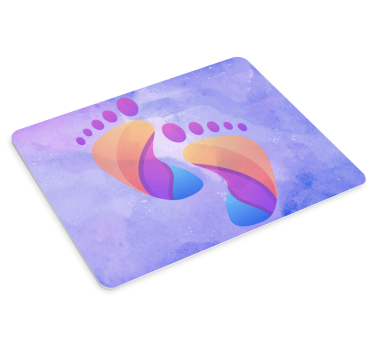 Tapis de souris original art de empreintes colorées - TenStickers