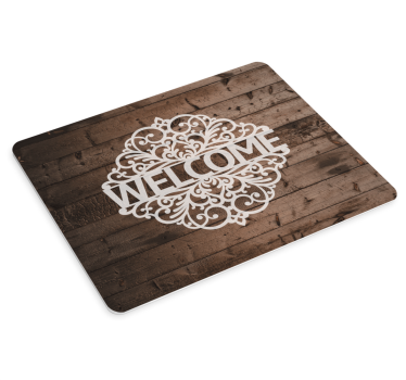 Tapis de souris personnalisable design orné bienvenue - TenStickers