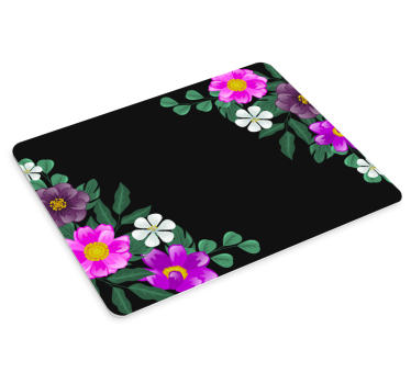 Tapis de souris motif arrangement floral coin - TenStickers