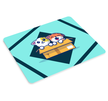 Tapis de souris animé chats mignons en train de jouer - TenStickers