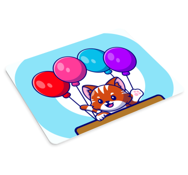 Tapis de souris animé ballons de chat mignons - TenStickers