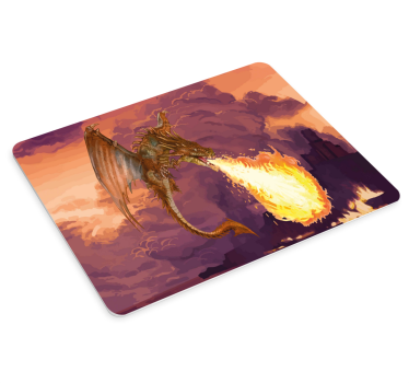 Tapis de souris gamer dragon cracheur de feu - TenStickers
