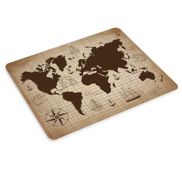 Tapis de souris carte du monde carte rétro - TenStickers