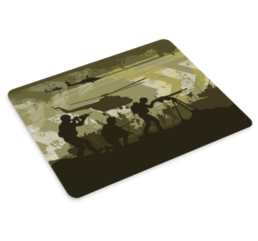 Tapis de souris gamer silhouettes d'action militaire - TenStickers