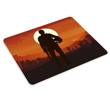 Tapis de souris gamer silhouette aventurier redux - TenStickers