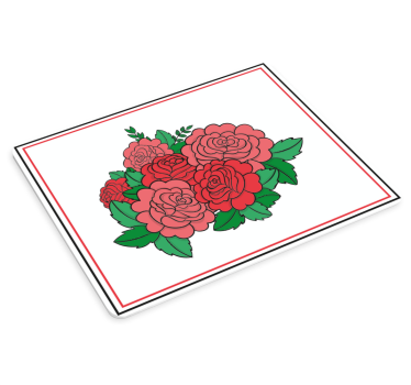 Tapis de souris original arrangement floral audacieux - TenStickers