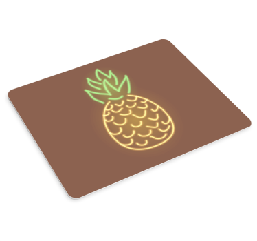 Tapis de souris original ananas néon - TenStickers