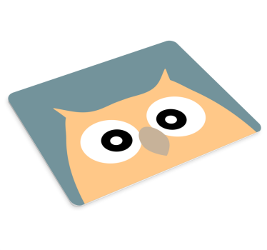 Tapis de souris animé hibou mignon en dessin animé - TenStickers
