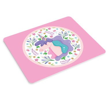 Tapis de souris animé illustration de licorne ludique - TenStickers