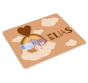 Tapis de souris personnalisable amis animaux colorés - TenStickers