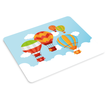Tapis de souris motif ballons à air chaud vibrants - TenStickers