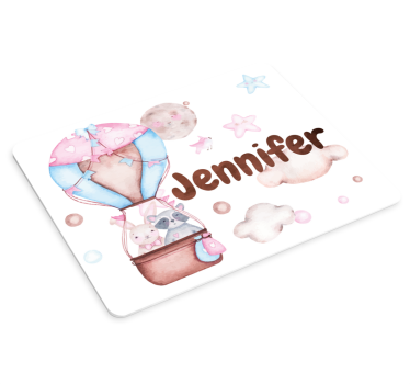 Tapis de souris personnalisable aventure en montgolfière - TenStickers