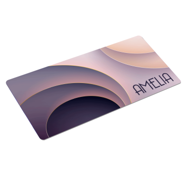 Tapis de souris personnalisable vagues circulaires Élégantes - TenStickers
