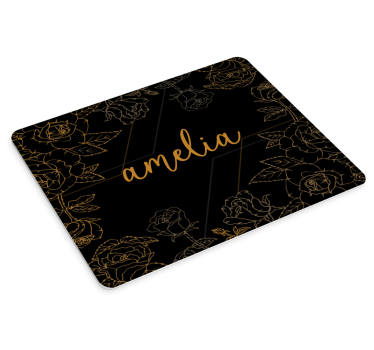 Tapis de souris personnalisable fleurs Élégantes - TenStickers