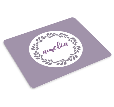 Tapis de souris personnalisable cercle avec nom - TenStickers