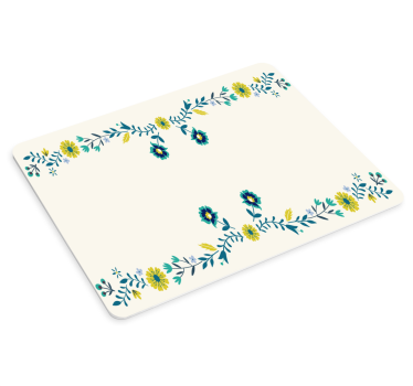 Tapis de souris motif bordure florale - TenStickers