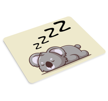 Tapis de souris animé illustration de koala endormi - TenStickers