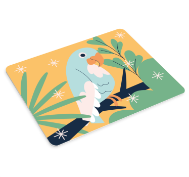 Tapis de souris original illustration de perroquet coloré - TenStickers