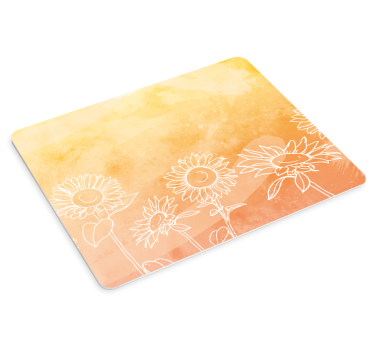 Tapis de souris motif design abstrait tournesol - TenStickers