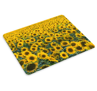 Tapis de souris original prairie de tournesols vivants - TenStickers