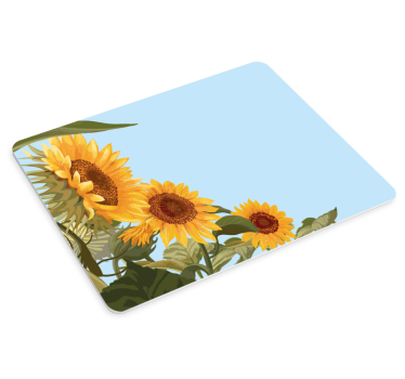 Tapis de souris avec motif élégants grands tournesols - TenStickers