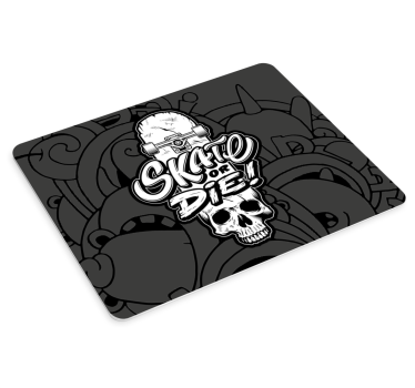 Tapis de souris gamer graphique crâne de skateboard - TenStickers