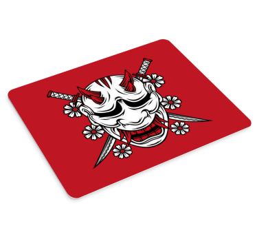 Tapis de souris animé masque oni menaçant - TenStickers
