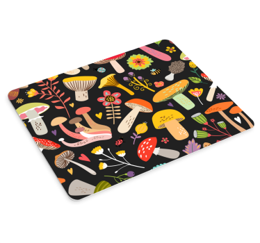 Tapis de souris motif collection champignons colorés - TenStickers