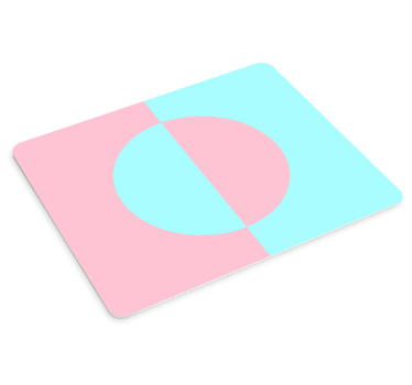 Tapis de souris motif géométrique rose aqua - TenStickers