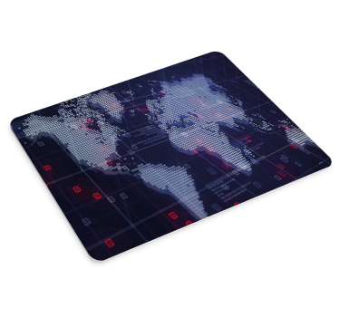 Tapis de souris carte du monde coordonnées interactives - TenStickers