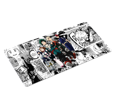 XXL Tapis de souris Personnages de mangas en noir et blanc - TenStickers
