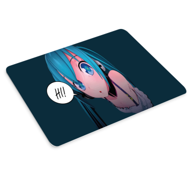 Tapis de souris animé personnage d'anime en salutations - TenStickers